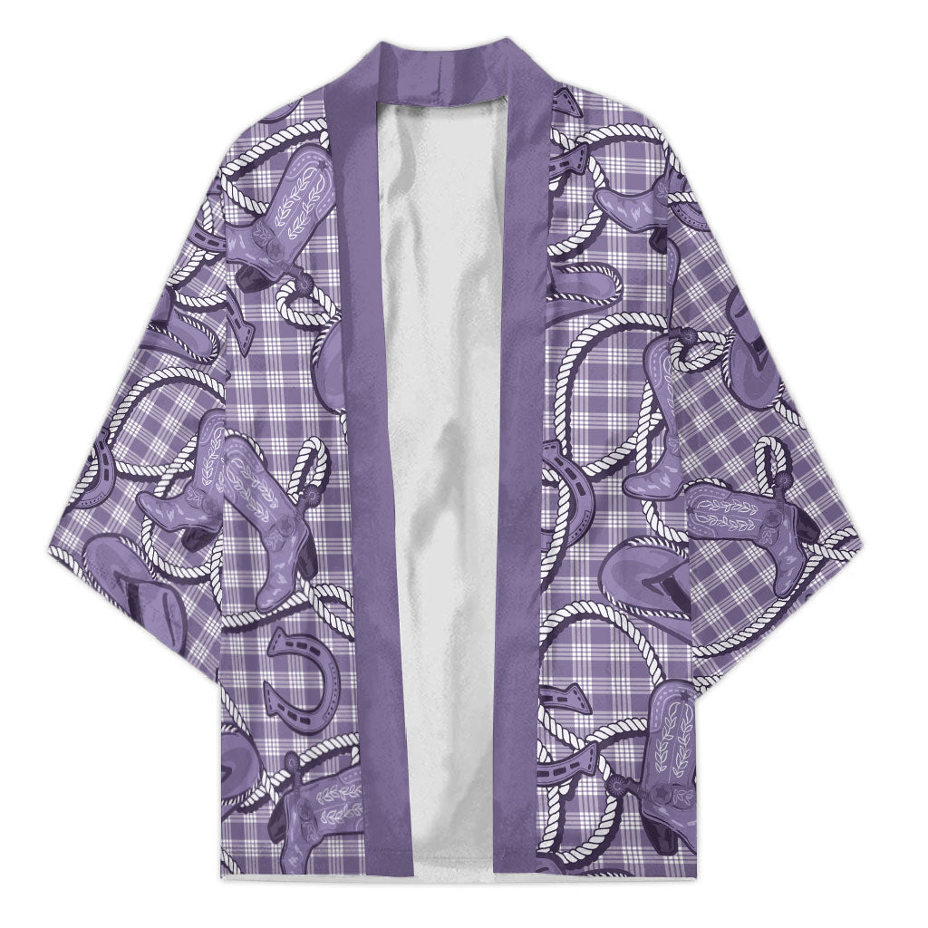 Purple Hawaii Palaka Cowboy Kimono Hawaiian Paniolo Festival Spirit