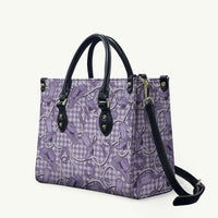 Purple Hawaii Palaka Cowboy Leather Bag Hawaiian Paniolo Festival Spirit