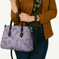 Purple Hawaii Palaka Cowboy Leather Bag Hawaiian Paniolo Festival Spirit