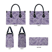 Purple Hawaii Palaka Cowboy Leather Bag Hawaiian Paniolo Festival Spirit