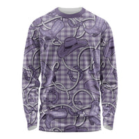 Purple Hawaii Palaka Cowboy Long Sleeve Shirt Hawaiian Paniolo Festival Spirit