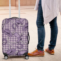 Purple Hawaii Palaka Cowboy Luggage Cover Hawaiian Paniolo Festival Spirit