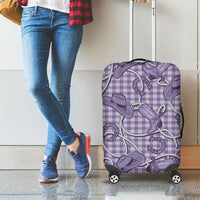 Purple Hawaii Palaka Cowboy Luggage Cover Hawaiian Paniolo Festival Spirit