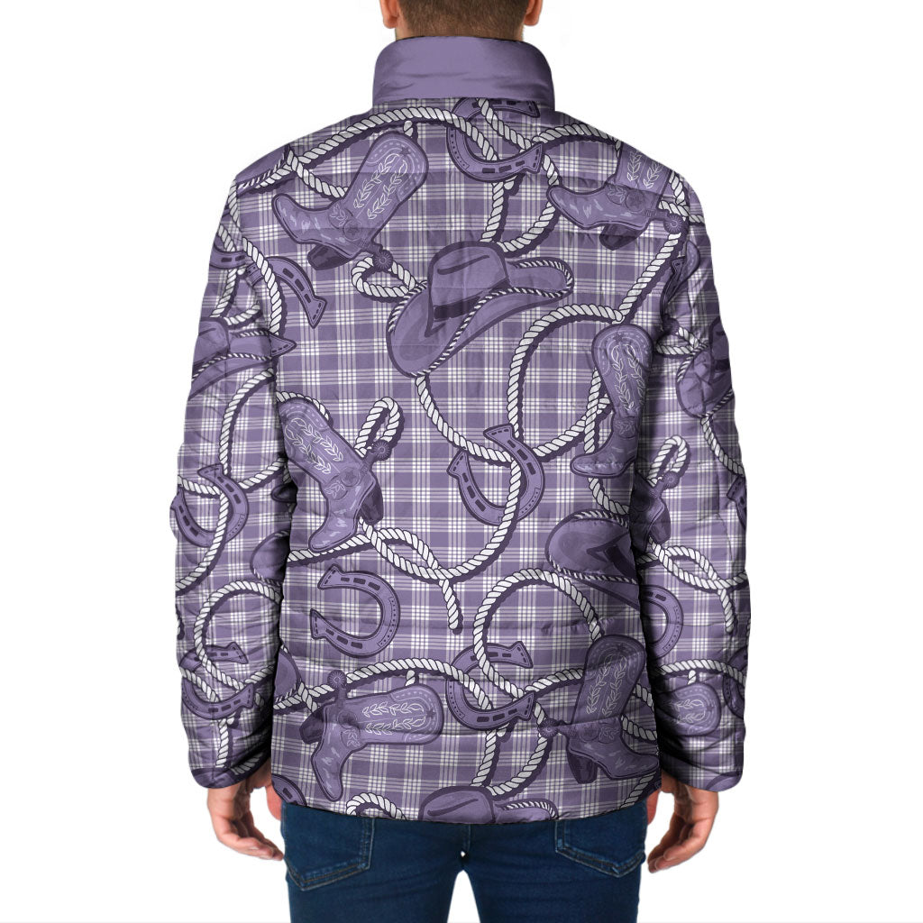 Purple Hawaii Palaka Cowboy Padded Jacket Hawaiian Paniolo Festival Spirit