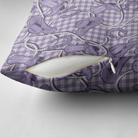 Purple Hawaii Palaka Cowboy Pillow Cover Hawaiian Paniolo Festival Spirit