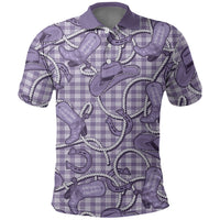 Purple Hawaii Palaka Cowboy Polo Shirt Hawaiian Paniolo Festival Spirit