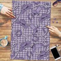 Purple Hawaii Palaka Cowboy Puzzle Hawaiian Paniolo Festival Spirit