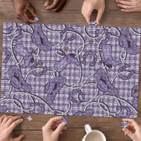 Purple Hawaii Palaka Cowboy Puzzle Hawaiian Paniolo Festival Spirit