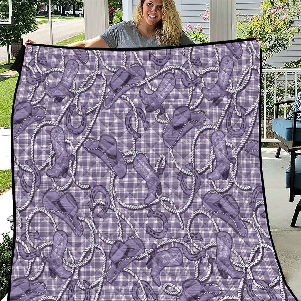 Purple Hawaii Palaka Cowboy Quilt Hawaiian Paniolo Festival Spirit