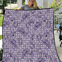 Purple Hawaii Palaka Cowboy Quilt Hawaiian Paniolo Festival Spirit