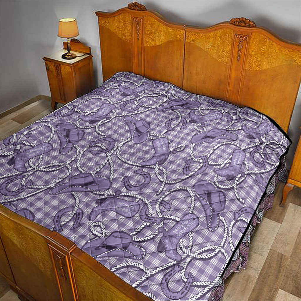 Purple Hawaii Palaka Cowboy Quilt Hawaiian Paniolo Festival Spirit