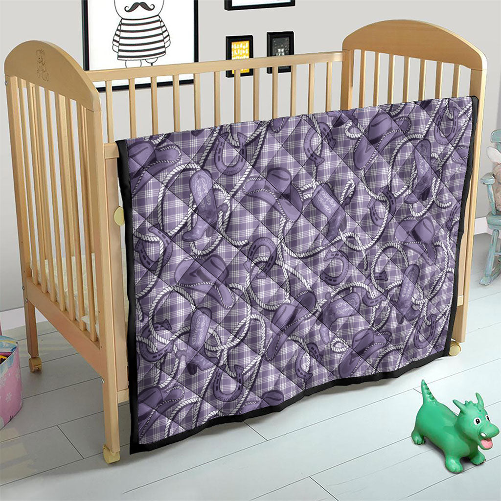 Purple Hawaii Palaka Cowboy Quilt Hawaiian Paniolo Festival Spirit