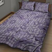 Purple Hawaii Palaka Cowboy Quilt Bed Set Hawaiian Paniolo Festival Spirit