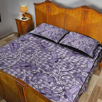 Purple Hawaii Palaka Cowboy Quilt Bed Set Hawaiian Paniolo Festival Spirit