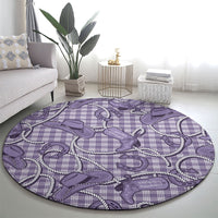 Purple Hawaii Palaka Cowboy Round Carpet Hawaiian Paniolo Festival Spirit