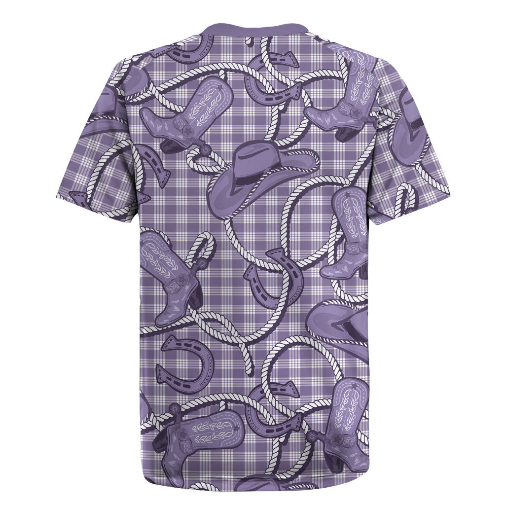 Purple Hawaii Palaka Cowboy Rugby Jersey Hawaiian Paniolo Festival Spirit