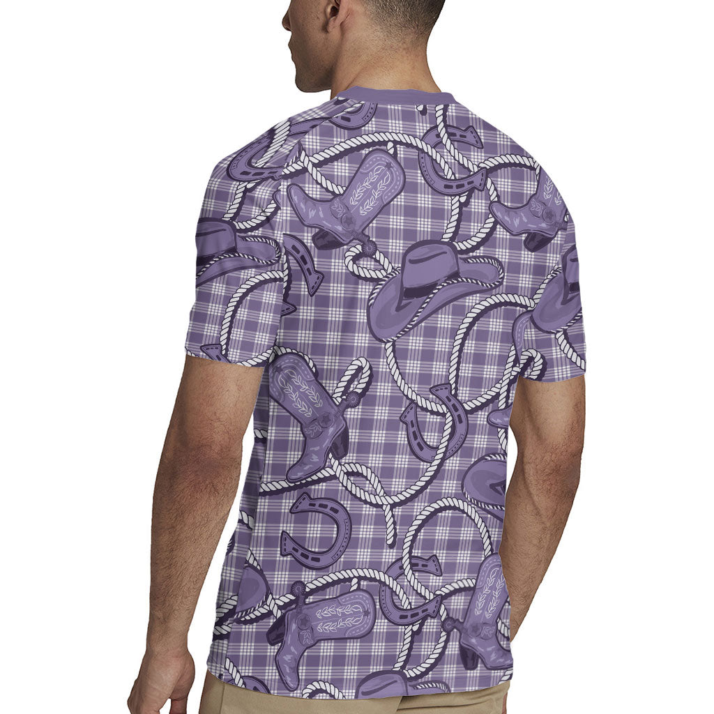 Purple Hawaii Palaka Cowboy Rugby Jersey Hawaiian Paniolo Festival Spirit