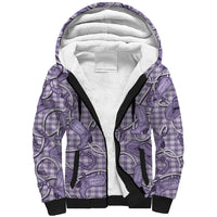 Purple Hawaii Palaka Cowboy Sherpa Hoodie Hawaiian Paniolo Festival Spirit