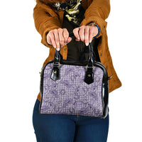 Purple Hawaii Palaka Cowboy Shoulder Handbag Hawaiian Paniolo Festival Spirit