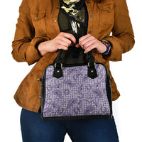 Purple Hawaii Palaka Cowboy Shoulder Handbag Hawaiian Paniolo Festival Spirit