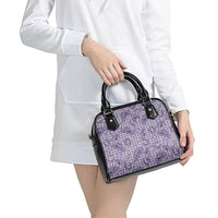 Purple Hawaii Palaka Cowboy Shoulder Handbag Hawaiian Paniolo Festival Spirit