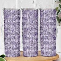 Purple Hawaii Palaka Cowboy Skinny Tumbler Hawaiian Paniolo Festival Spirit