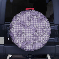 Purple Hawaii Palaka Cowboy Spare Tire Cover Hawaiian Paniolo Festival Spirit