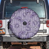 Purple Hawaii Palaka Cowboy Spare Tire Cover Hawaiian Paniolo Festival Spirit