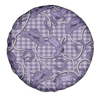 Purple Hawaii Palaka Cowboy Spare Tire Cover Hawaiian Paniolo Festival Spirit