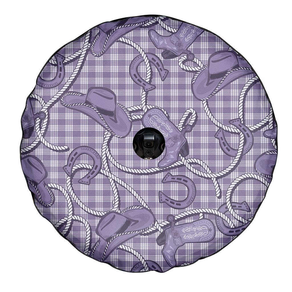Purple Hawaii Palaka Cowboy Spare Tire Cover Hawaiian Paniolo Festival Spirit