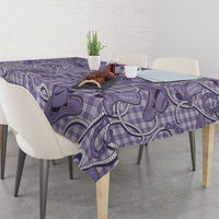 Purple Hawaii Palaka Cowboy Tablecloth Hawaiian Paniolo Festival Spirit