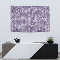 Purple Hawaii Palaka Cowboy Tapestry Hawaiian Paniolo Festival Spirit