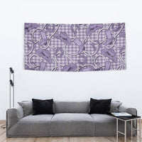 Purple Hawaii Palaka Cowboy Tapestry Hawaiian Paniolo Festival Spirit