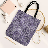 Purple Hawaii Palaka Cowboy Tote Bag Hawaiian Paniolo Festival Spirit
