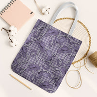 Purple Hawaii Palaka Cowboy Tote Bag Hawaiian Paniolo Festival Spirit
