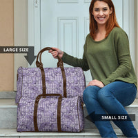 Purple Hawaii Palaka Cowboy Travel Bag Hawaiian Paniolo Festival Spirit