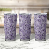 Purple Hawaii Palaka Cowboy Tumbler Cup Hawaiian Paniolo Festival Spirit
