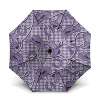 Purple Hawaii Palaka Cowboy Umbrella Hawaiian Paniolo Festival Spirit