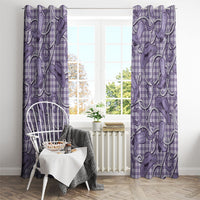 Purple Hawaii Palaka Cowboy Window Curtain Hawaiian Paniolo Festival Spirit