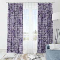 Purple Hawaii Palaka Cowboy Window Curtain Hawaiian Paniolo Festival Spirit