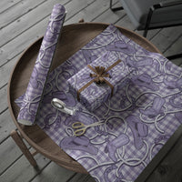 Purple Hawaii Palaka Cowboy Wrapping Paper Hawaiian Paniolo Festival Spirit