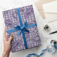 Purple Hawaii Palaka Cowboy Wrapping Paper Hawaiian Paniolo Festival Spirit