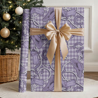 Purple Hawaii Palaka Cowboy Wrapping Paper Hawaiian Paniolo Festival Spirit