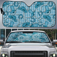Blue Hawaii Palaka Cowboy Auto Sun Shade Hawaiian Paniolo Festival Spirit