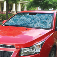 Blue Hawaii Palaka Cowboy Auto Sun Shade Hawaiian Paniolo Festival Spirit