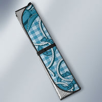 Blue Hawaii Palaka Cowboy Auto Sun Shade Hawaiian Paniolo Festival Spirit