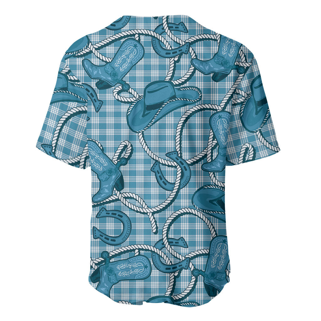 Blue Hawaii Palaka Cowboy Baseball Jersey Hawaiian Paniolo Festival Spirit