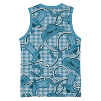 Blue Hawaii Palaka Cowboy Basketball Jersey Hawaiian Paniolo Festival Spirit