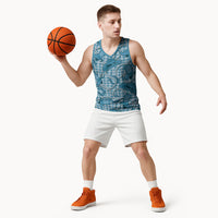 Blue Hawaii Palaka Cowboy Basketball Jersey Hawaiian Paniolo Festival Spirit