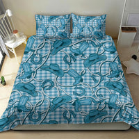 Blue Hawaii Palaka Cowboy Bedding Set Hawaiian Paniolo Festival Spirit